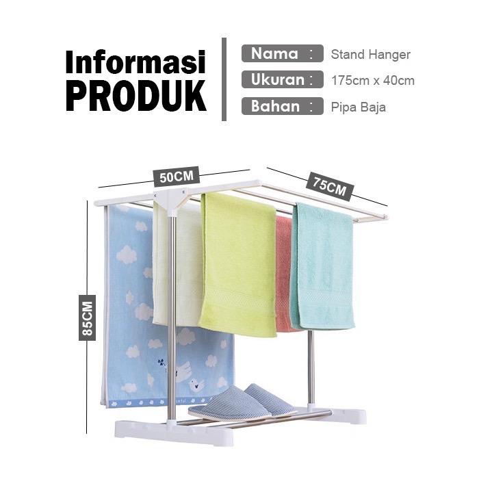 Jemuran Handuk Minimalis / Jemuran Lipat Towel Portabel / Jemuran Baju Bayi Praktis - RJ10