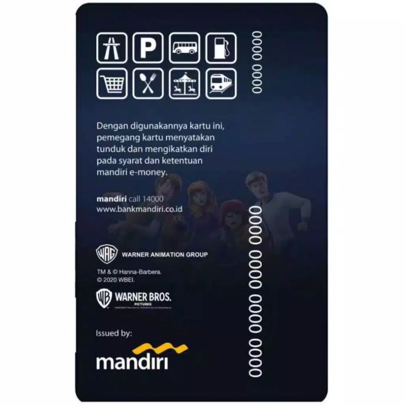 Mandiri eMoney Scoob! - Mystery INC ORI /Like eTOLL Flazz Tapcash or Brizzi