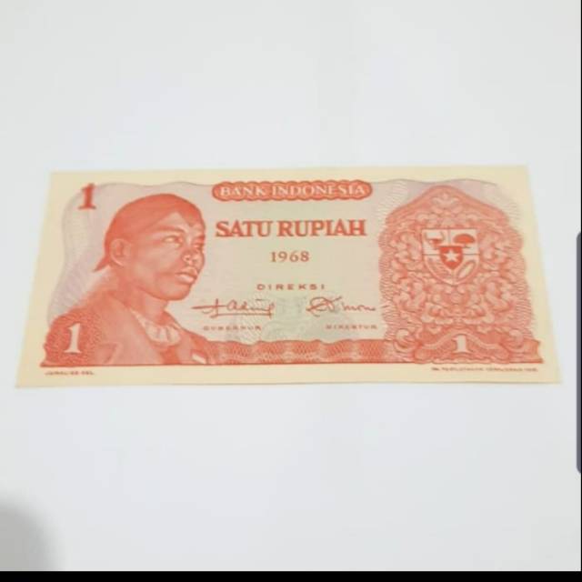Uang Kertas Kuno Seri Sudirman 1 Rupiah 1968 UNC