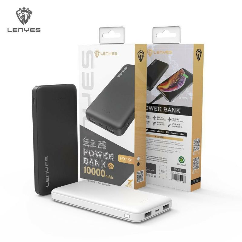 POWER BANK LENYES PX 191 10.000 MAH ORIGINAL 100%