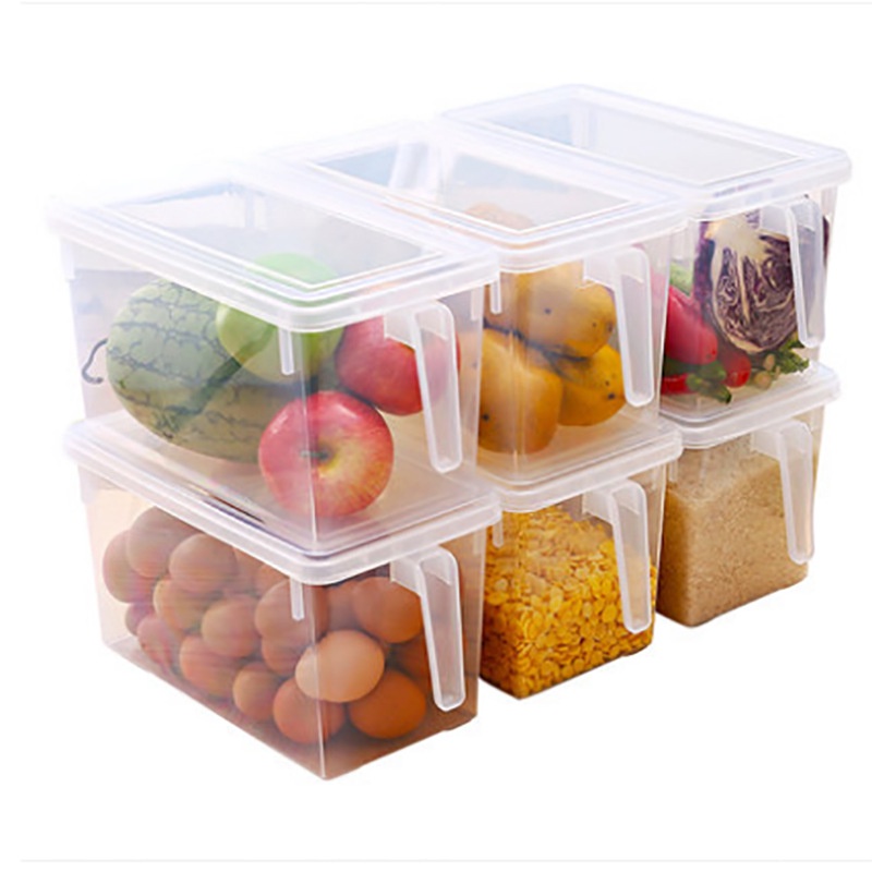 [Drawer Refrigerator Storage Box with Lid] [BPA Free Leak Proof Food Storage Jar For Cereal, Sugar, Snacks, Sundries] [Kitchen &amp; Living Room  Organizing Containers]