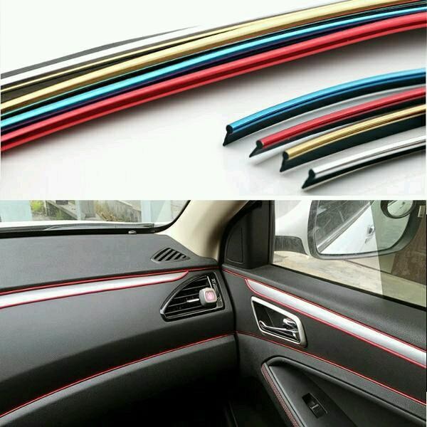 List Dashboard Trim Mobil Interior Dekorasi Lis 5 Meter Bonus Rakel