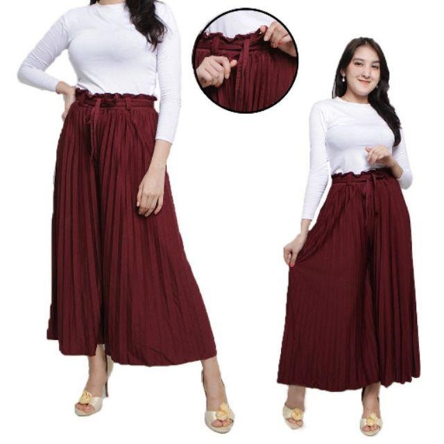 CELANA KULOT PLISKET TALI TEBAL // KULOT PLISKET TALI PREMIUM //CELANA KULOT PLISKET JUMBO