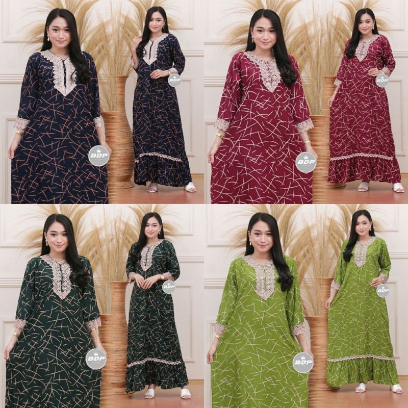 TERBARU DASTER ARAB PANJANG BUSUI RESLETING DEPAN BAJU TIDUR DASTER