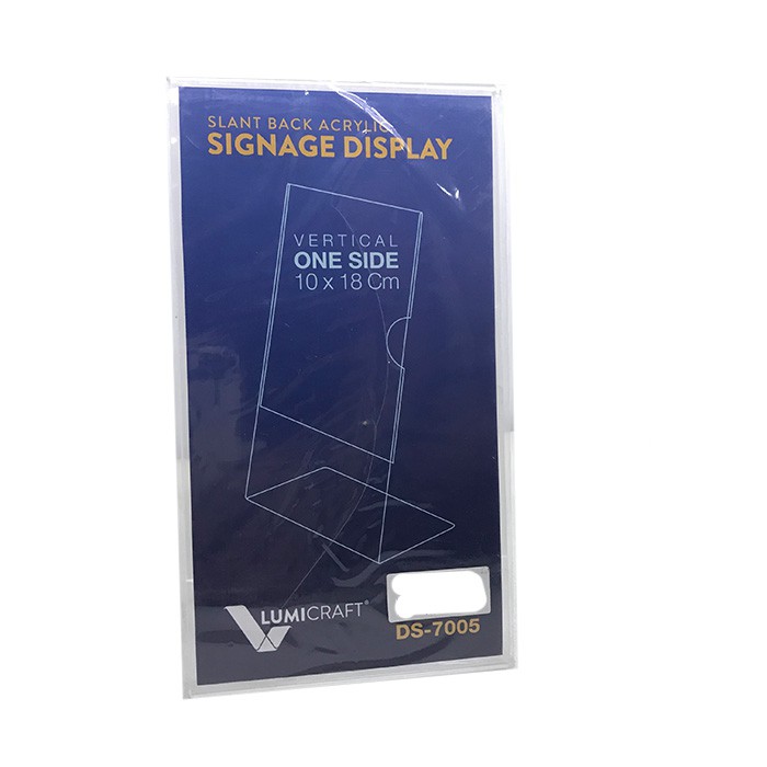 

Tokotab - Acrylic Display Sign Hold 10 x 18 Vertikal 1 Sisi DS-7005