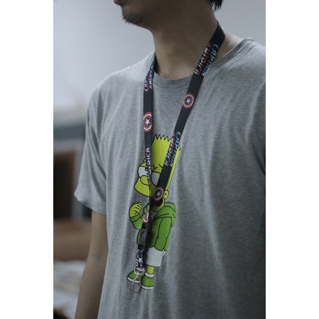 

LANYARD PRINTING DESAIN CAPTAIN AMERICA