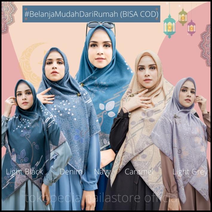 Hijab Voal Segiempat Premium Halime Jilbab Syari Square 140X140 Cm