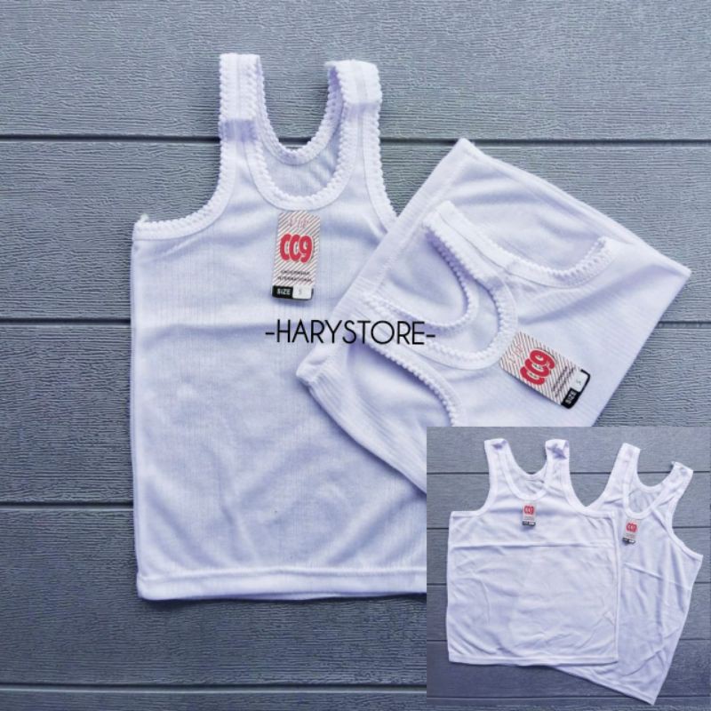 Singlet 009 anak sekolah putih murah halus / singlet murah anak S M L XL 3L