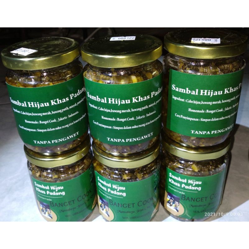 

SAMBAL HIJAU KHAS PADANG 200g - BANGET COOK