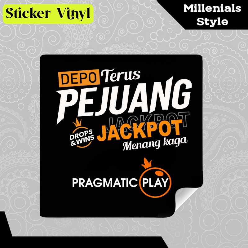 

Stiker Sticker Game Slot Pragmatic Play Pejuang Jackpot Milenial Style Aesthetic Vinyl Satuan Anti Air