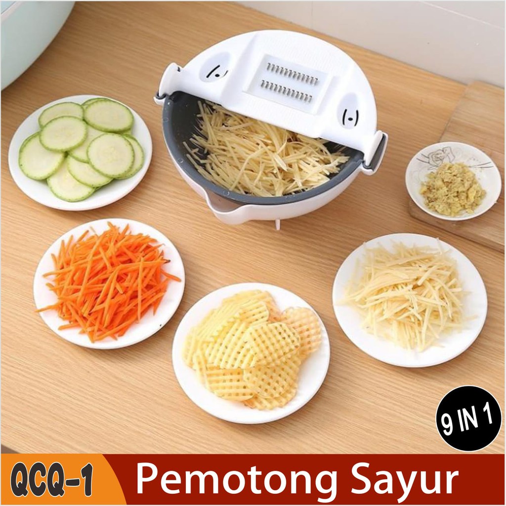 Alat Potong Kentang Sayur Multifungsi Pengiris Parutan Chopper Kitchen Serbaguna 9in1 pemotong sayur