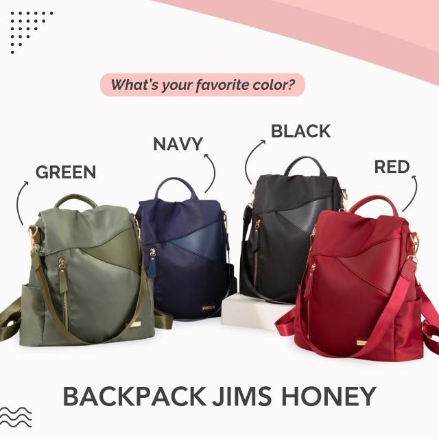 [OFFCIAL JIMS HONEY TANGSEL] Zoe Bag - Zoe Backpack - Ransel Jimshoney - Tas gemblok JH
