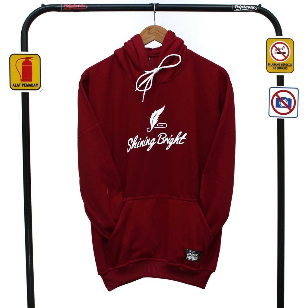 SWEATER HOODIE SHINING BRIGHT MAROON