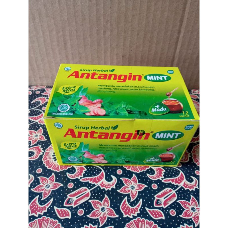 

ANTANGIN MINT SIRUP HERBAL 1 BOX ISI 12 SACHET