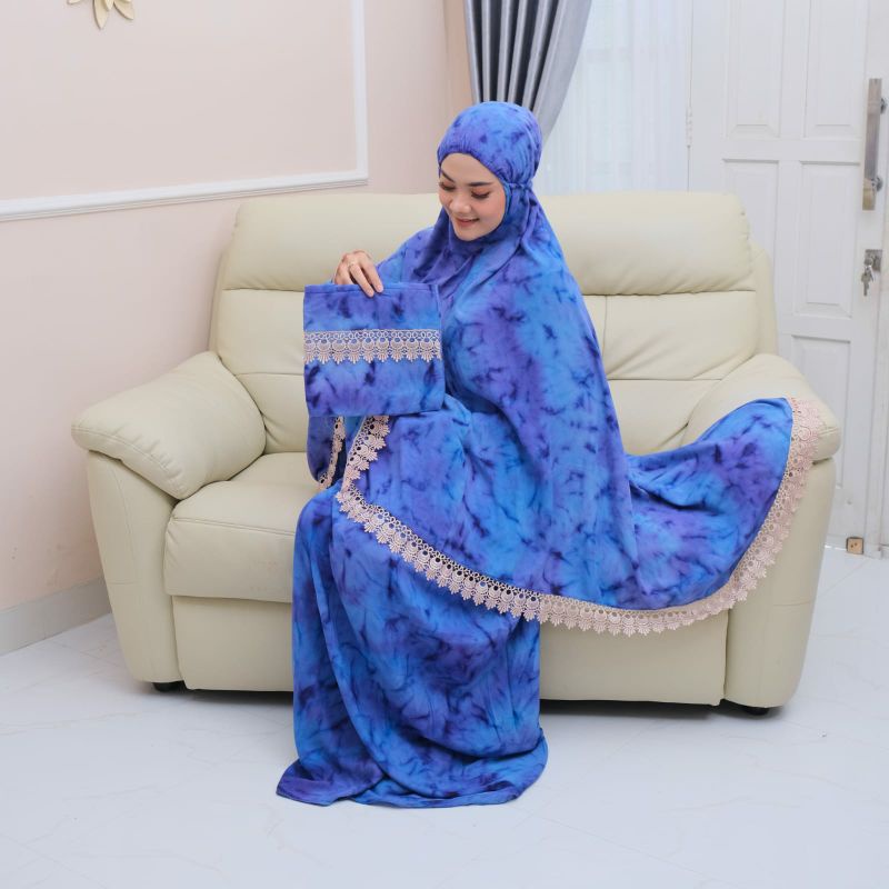 mav boutique mukena tie dye terbaru premium renda jumbo