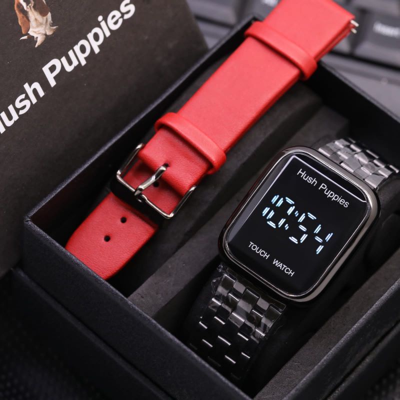 JAM TANGAN HUSH PUPPIES FREE TALI CADANGAN LAYAR SENTUH JAM TANGAN PRIA WANITA