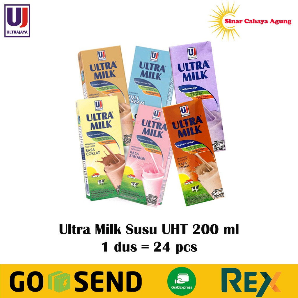 

( 1 dus = 24 pcs ) Susu UHT Ultra Milk 200 ml Ultrajaya