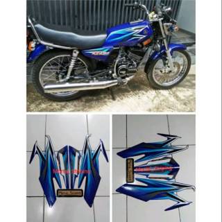 Jual Stiket Striping Les Lis Motor Rx King Tahun 04 Warna Biru Shopee Indonesia