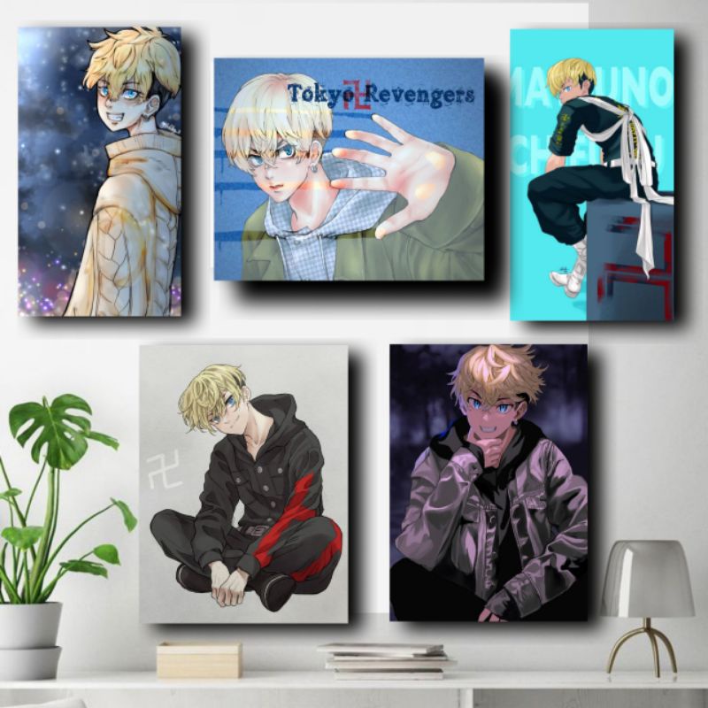 Poster Frame Kayu Chifuyu Matsuno Tokyo Revengers Anime Hiasan Dinding Wall Decor / Dekorasi