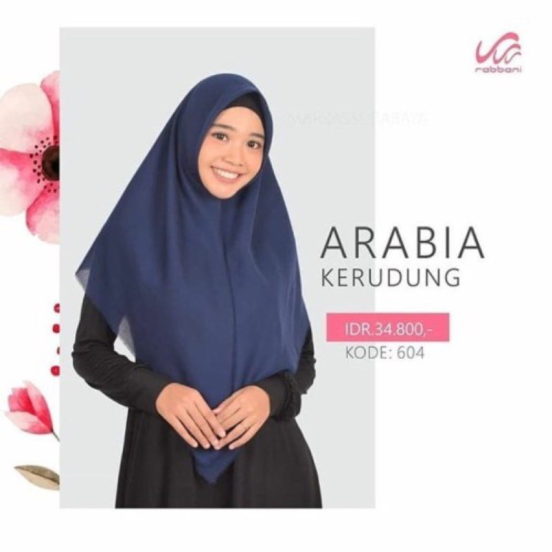 Kerudung Arabia ORI Rabbani (ada logo dikepala)