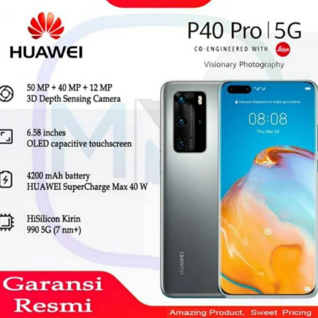 Huawei P40 Pro 8/256 5G Resmi