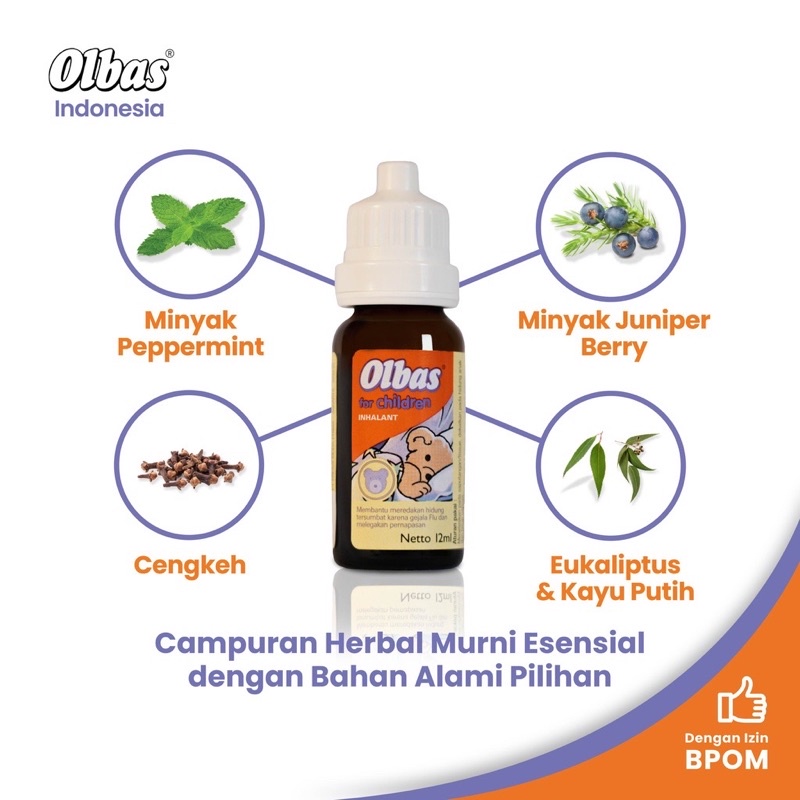 Olbas Inhalant Oil Decongestant Children Baby Minyak Melegakan Flu Hidung Tersumbat Bayi Natural Alami