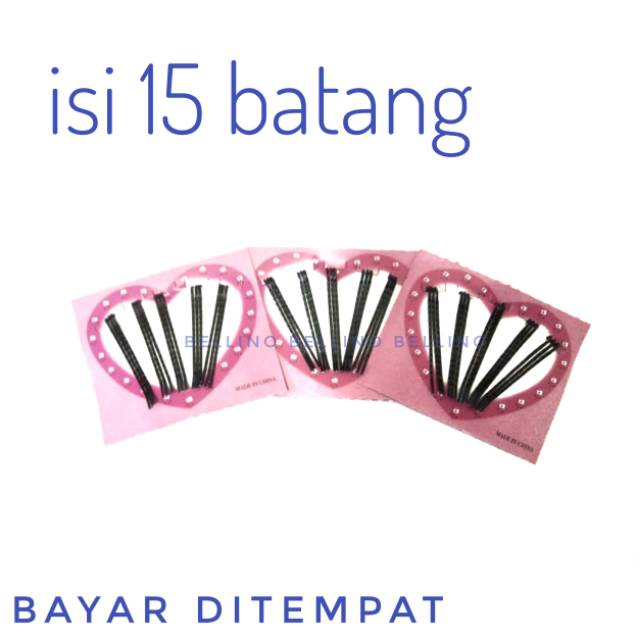 Jepitan Rambut Lidi Cewek Isi 15pcs Murah / Hair Pin Lidi / Jepitan Jilbab Ala Korea / Jepit Rambut