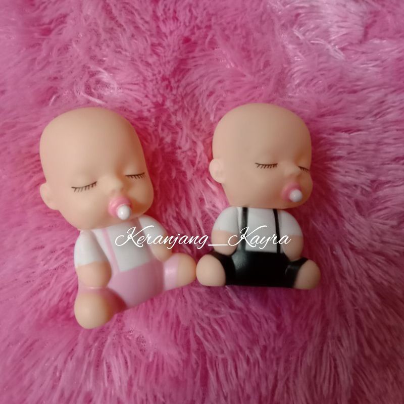 Gantungan kunci unik lucu bayi pakai helm murah COD-bayi saja