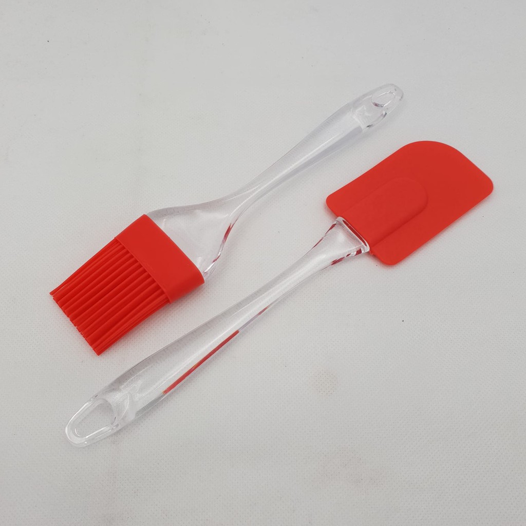 Spatula Kuas silikon 1set/ Spatula silikon tahan panas/ Spatula Kuas Silicon Kuas Mentega / Food Bru