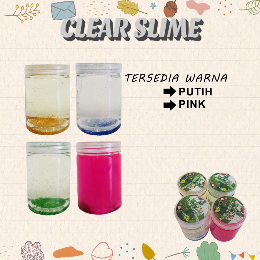 Mainan Anak Slime/ Clear Slime/ Bening Gliter 18J