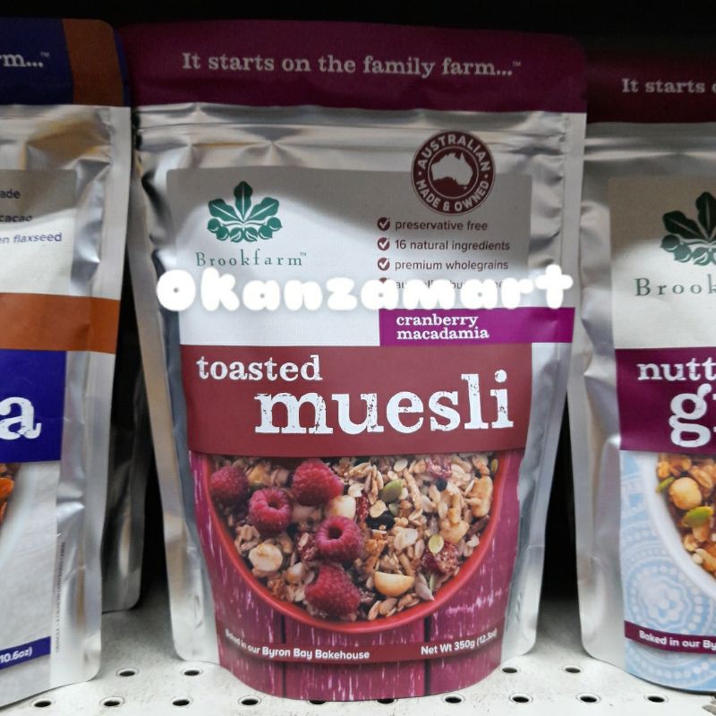 

Brookfarm Toasted Muesli Cranberry Macadamia 350gr
