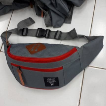 Tas pinggang Pria Wanita Waistbag abu durable terbaru