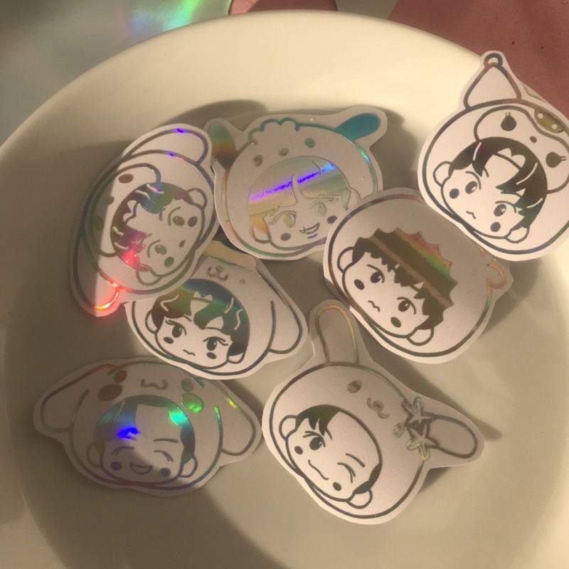 N C T x San rio Ver.1 Character reflective &amp; hologram sticker