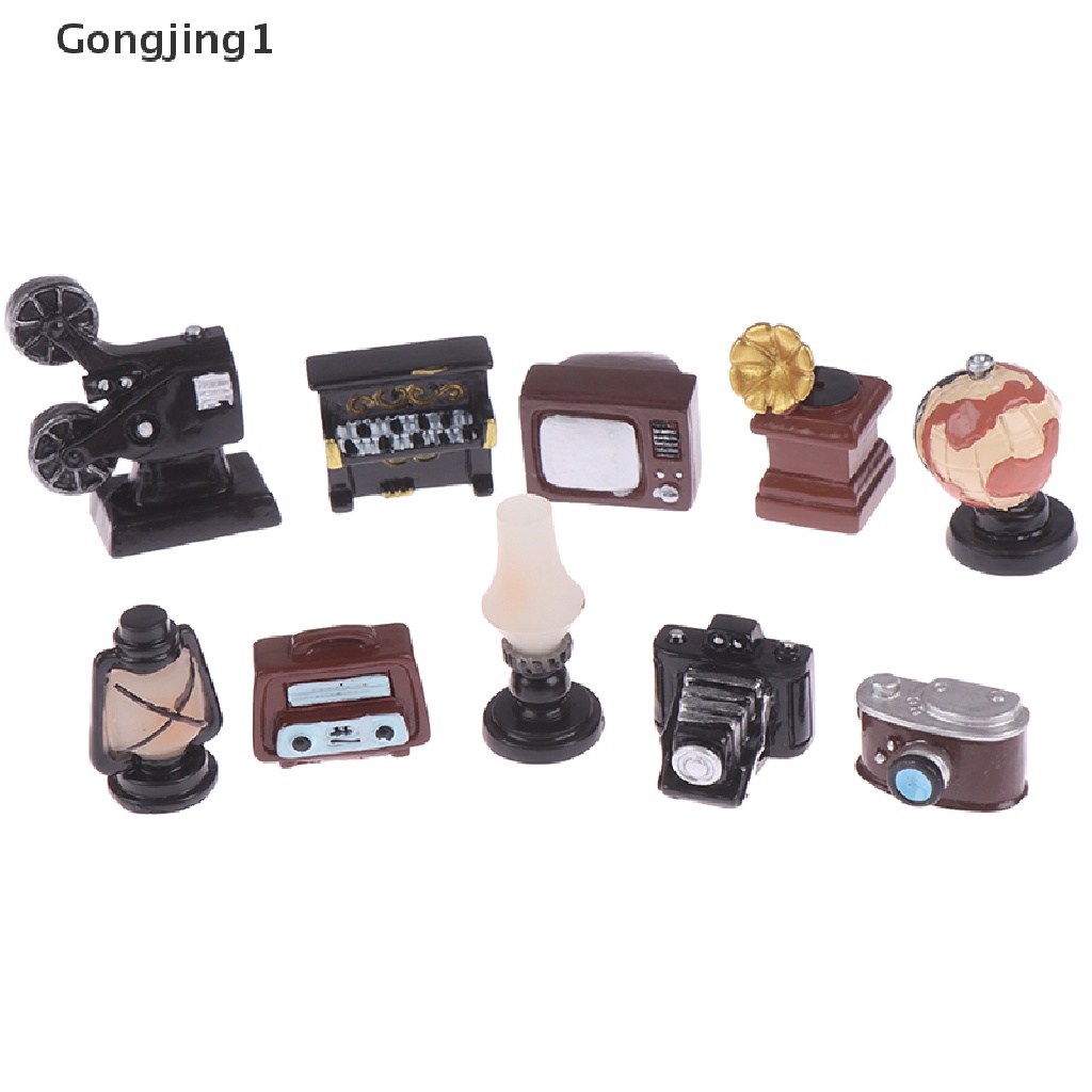 Gongjing1 Miniatur Furnitur Rumah Boneka Gaya Retro