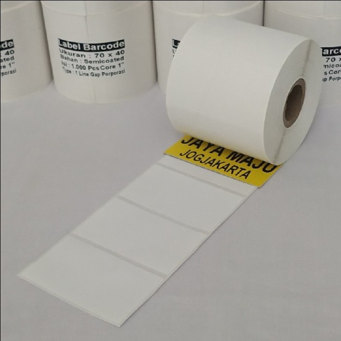 

LABEL Barcode SEMICOATED 70 x 40 70x40 mm 70 x 40 mm 70x4 7x4 CM LABEL Etiket OBAT 70x40 ISI 1000