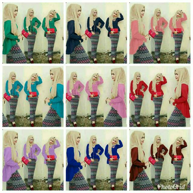 TRIBAL ST 3IN1 (Grosir baju wanita, baju stelan rok)