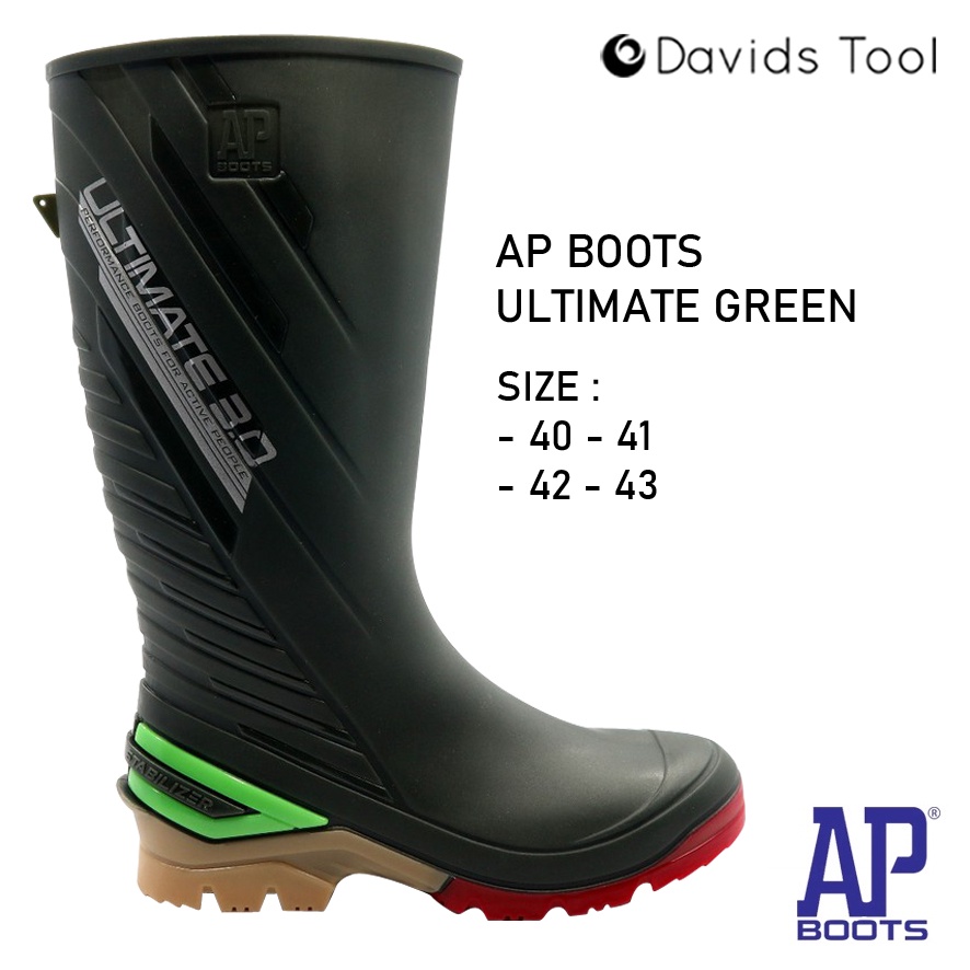 Ap Boots Sepatu Boot Proyek Tukang Bangunan Safety Ultimate Green 2015