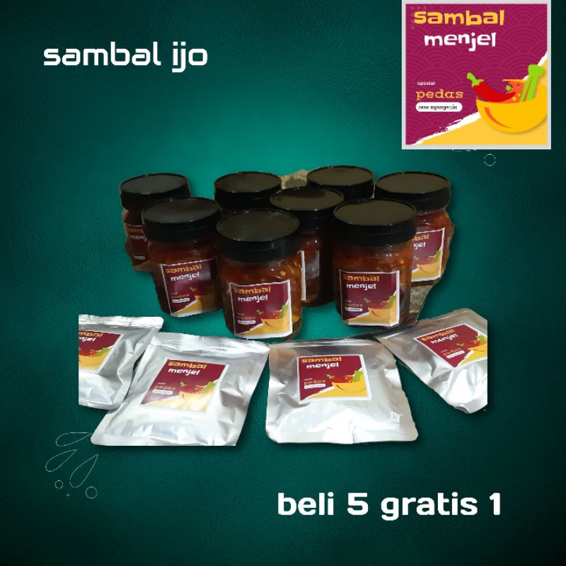 

Sambal MENJEL ijo cumi/tongkol/paru/teri/cakalalng