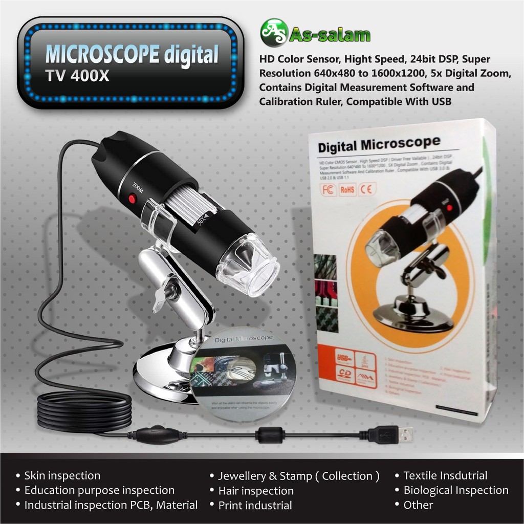 MIKROSKOP DIGITAL 400X MIKROSKOP DIGITAL USB MIKROSKOP SERVIS HP MURAH