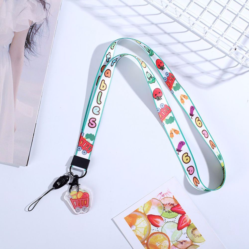 LANFY Cute Certificate lanyard Cartoon Cartoon Hang Rope Mobile Phone Straps Neck Lanyards Webbing Hang Rope Gifts Multi-function High Quality Cartoon Pendant Mobile phone lanyard