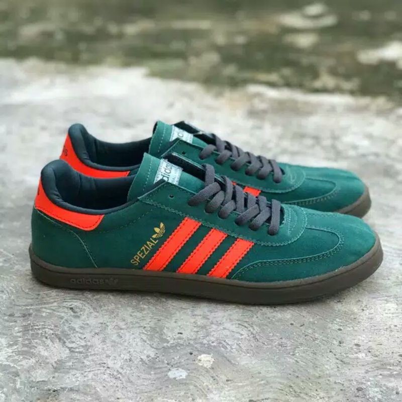 Adidas spezial green orange (hijau Oren)