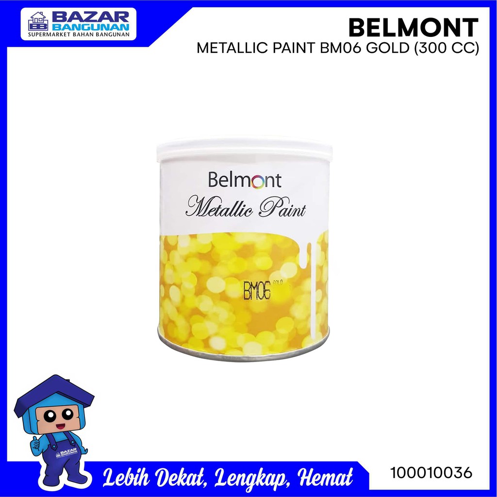 Belmont - Cat Tembok Interior Eksterior  Metallic Paint Bm06 300 Cc Gold