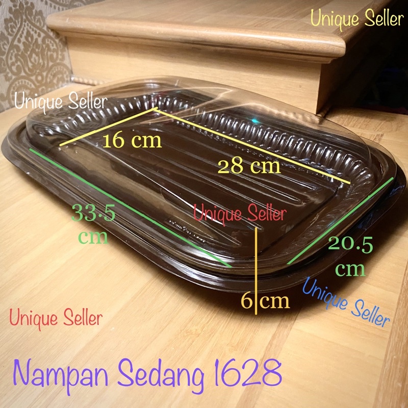 [10 pcs] Nampan Plastik Sedang 1628 ISI 10 / Nampan Mika Sedang Tanggung M 1628 / Nampan Kue Plastik Medium