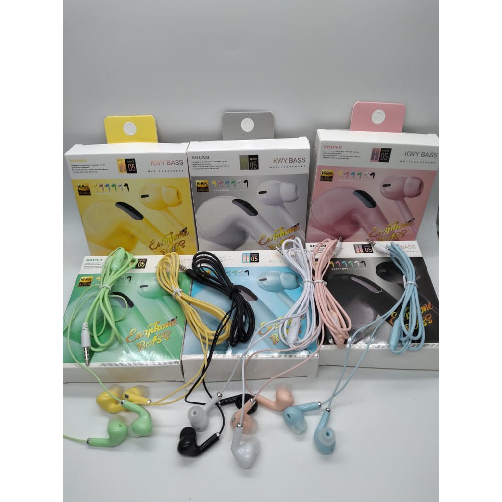 [New] Headset H-05 Macaron/Hansfree Macaron U38 Earphone Bass Android