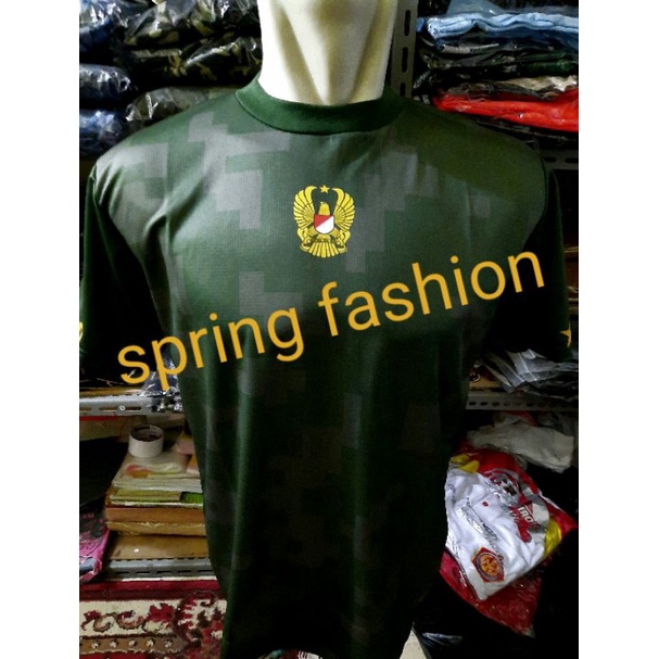 Kaos Kasad PDH Hijau - Kaos Kasad TNI - Kaos Dryfit Kasad TNI - Kaos Jersey Kasad TNI