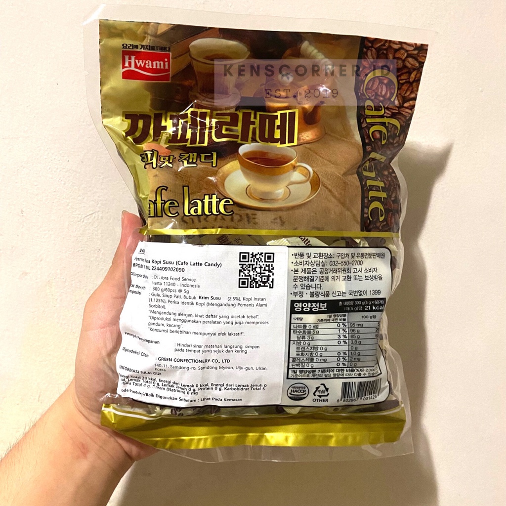 Hwami Caffe Latte Candy / Permen Kopi Import Korea / Permen kopi Susu Korea / Permen Kopi Susu Import