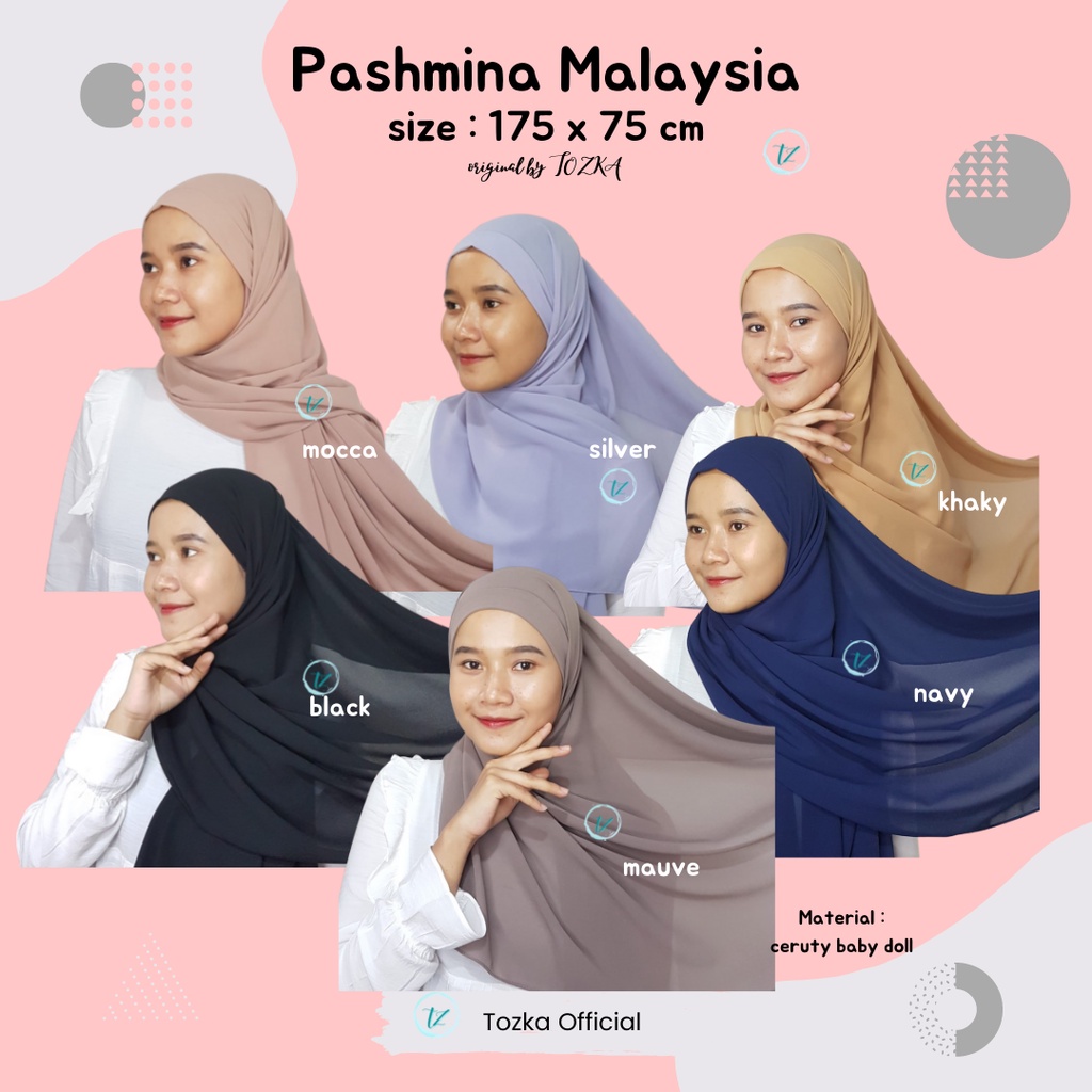 Pashmina instan malaysia I Pashmina ceruty instan I pashmina tali ikat ori by Tozka