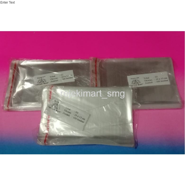 

PALING DIBURU!!! Plastik OPP 10 x 13 cm Seal/Lem 1000 lembar