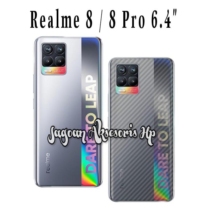 GARSKIN Sticker Carbon Realme 8 8Pro 6.4 Inchi Skin Carbon Transparan Fiber Protection Back Sticker