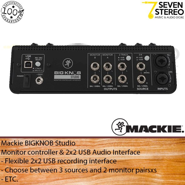 Mackie Big Knob Studio Monitor Controller With 2 X 2 Soundcard